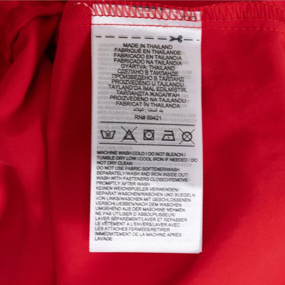 Reebok Men Retro Colorblocked Quarter-Zip Popover Red/Navy/White Size M - Picture 4 of 5